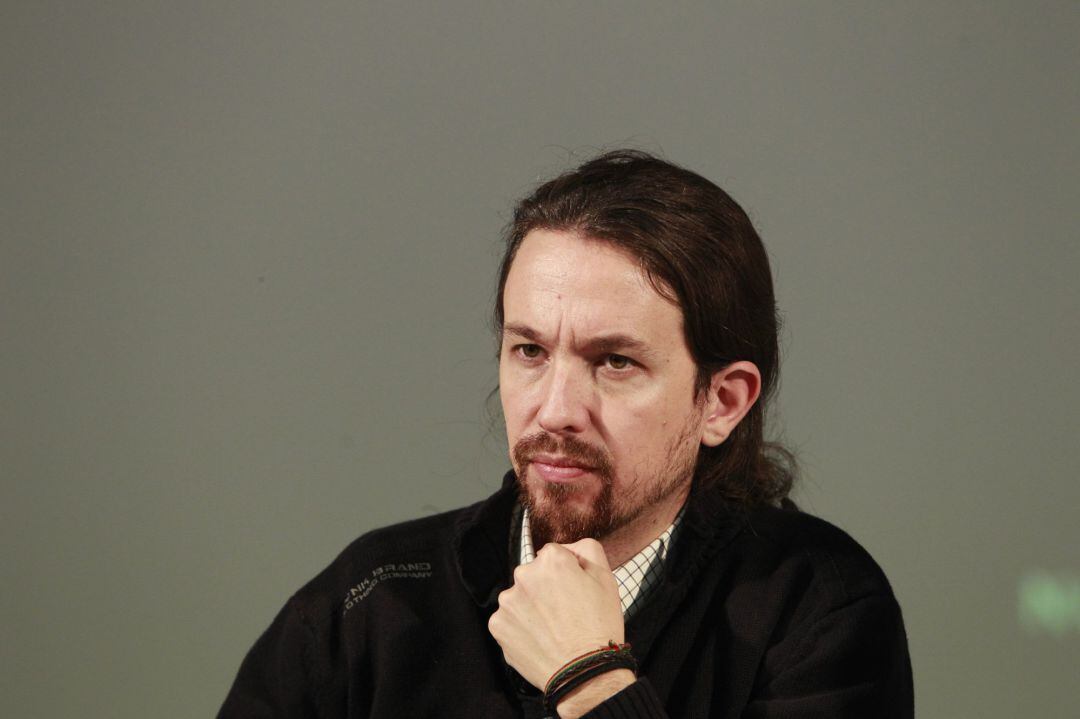 Pablo Iglesias, en la sede de Podemos 