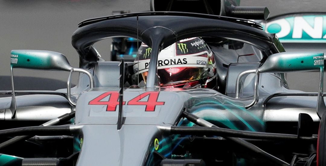 Lewis Hamilton, durante la carrera de México