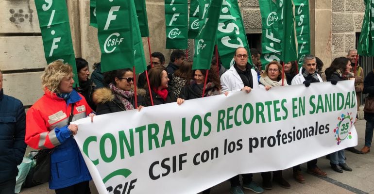 Concentración CSIF Jaén.