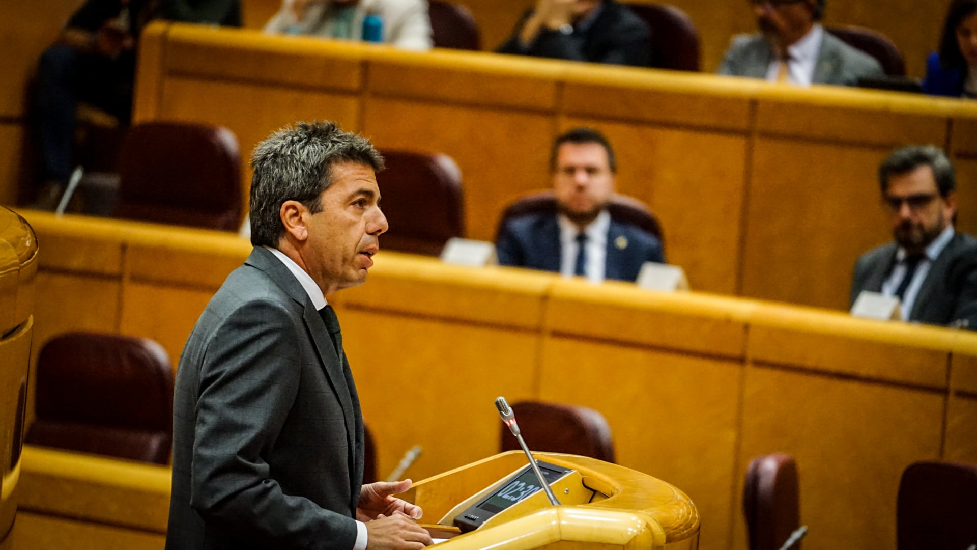 Carlos Mazón en su comparecencia en el Senado