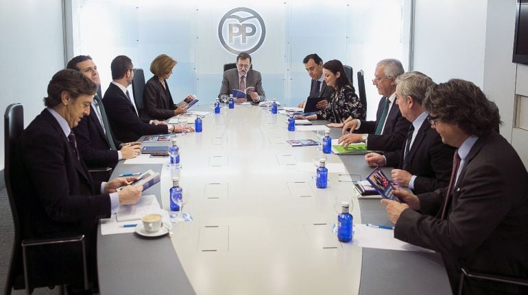 Fotografía facilitada por el PP de la reunión del Comite de Dirección del Partido Popular.