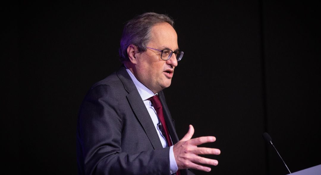 El ya expresidente de la Generalitat Quim Torra durante un evento en Barcelona.