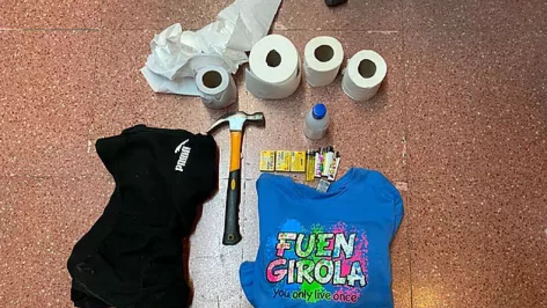 Material incautado al detenido