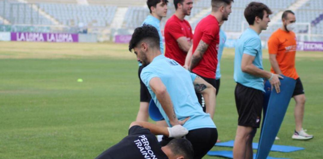 Tras la crisi del coronavirus, los jugadores del Real Jaén han vuelto a los entrenamientos.