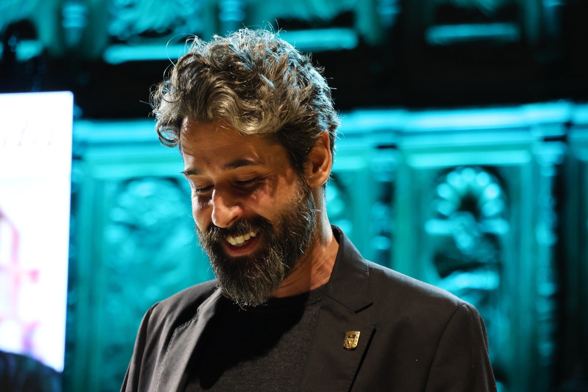 El diseñador Moisés Nieto, durante el acto de nombramiento como Hijo Predilecto de Úbeda.