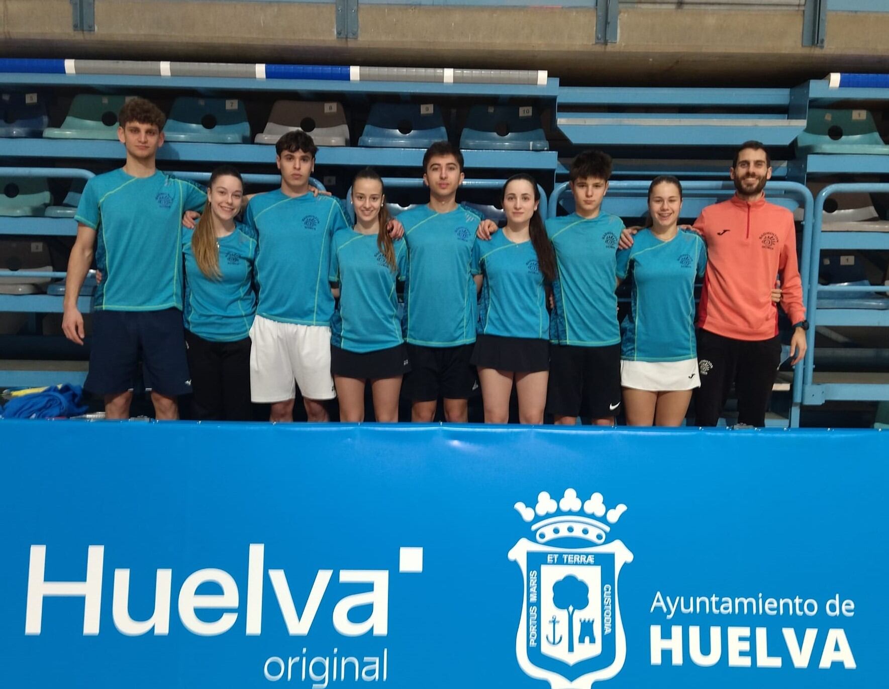 Integrantes del CB Soria-CS24 en la segunda jornada de la liga, disputada en Huelva.