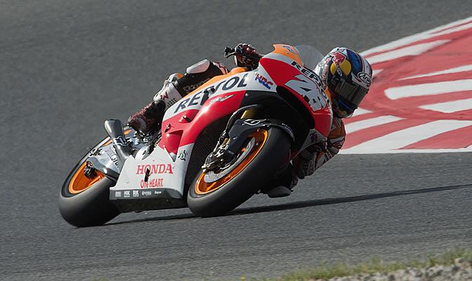 Pedrosa rueda en Montmeló