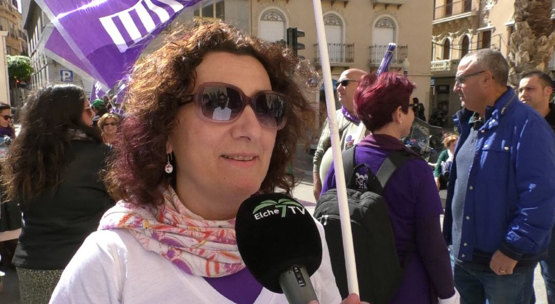 Carmen Palomar de la Coordinadora Feminista de Elche