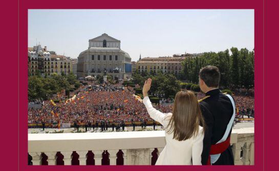 Imagen de la primera felicitación navideña del rey Felipe VI y la reina Letizia