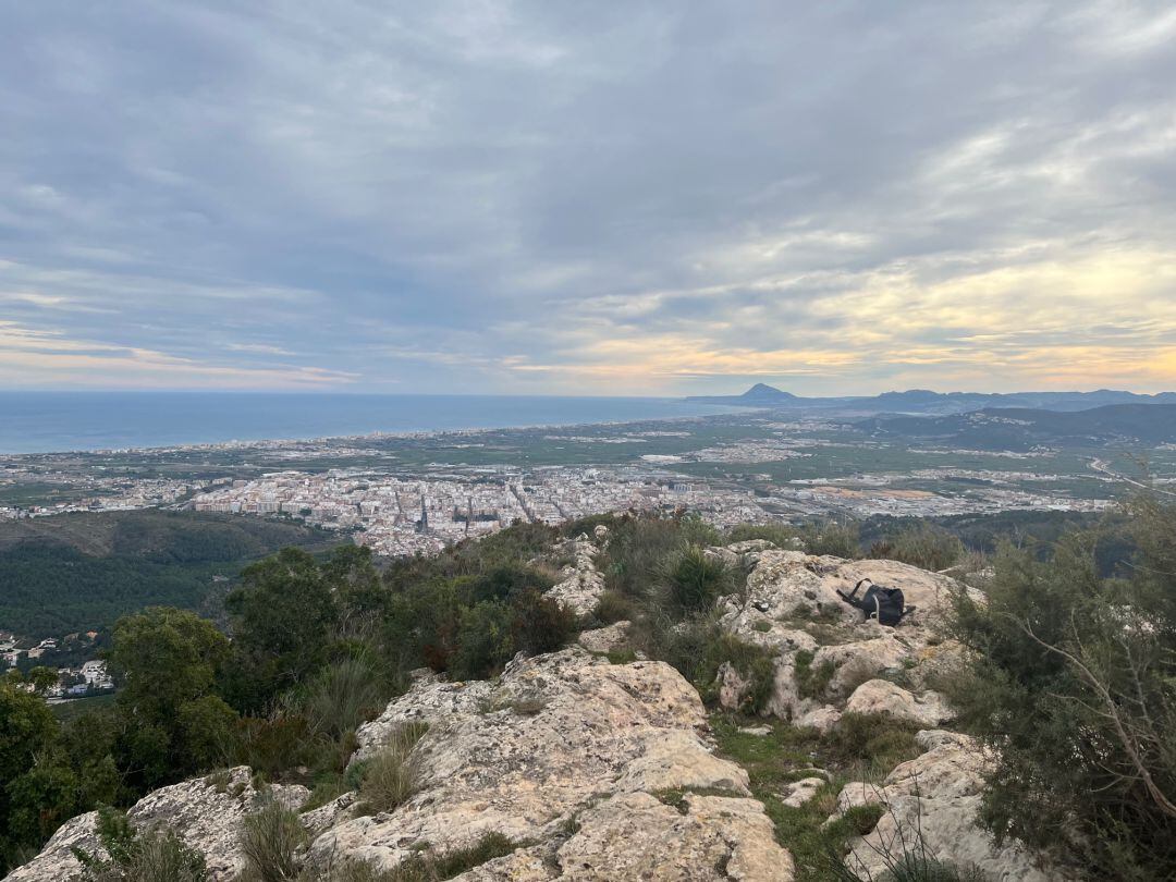 La ciudad de Gandia vista desde el Molló de la Creu 