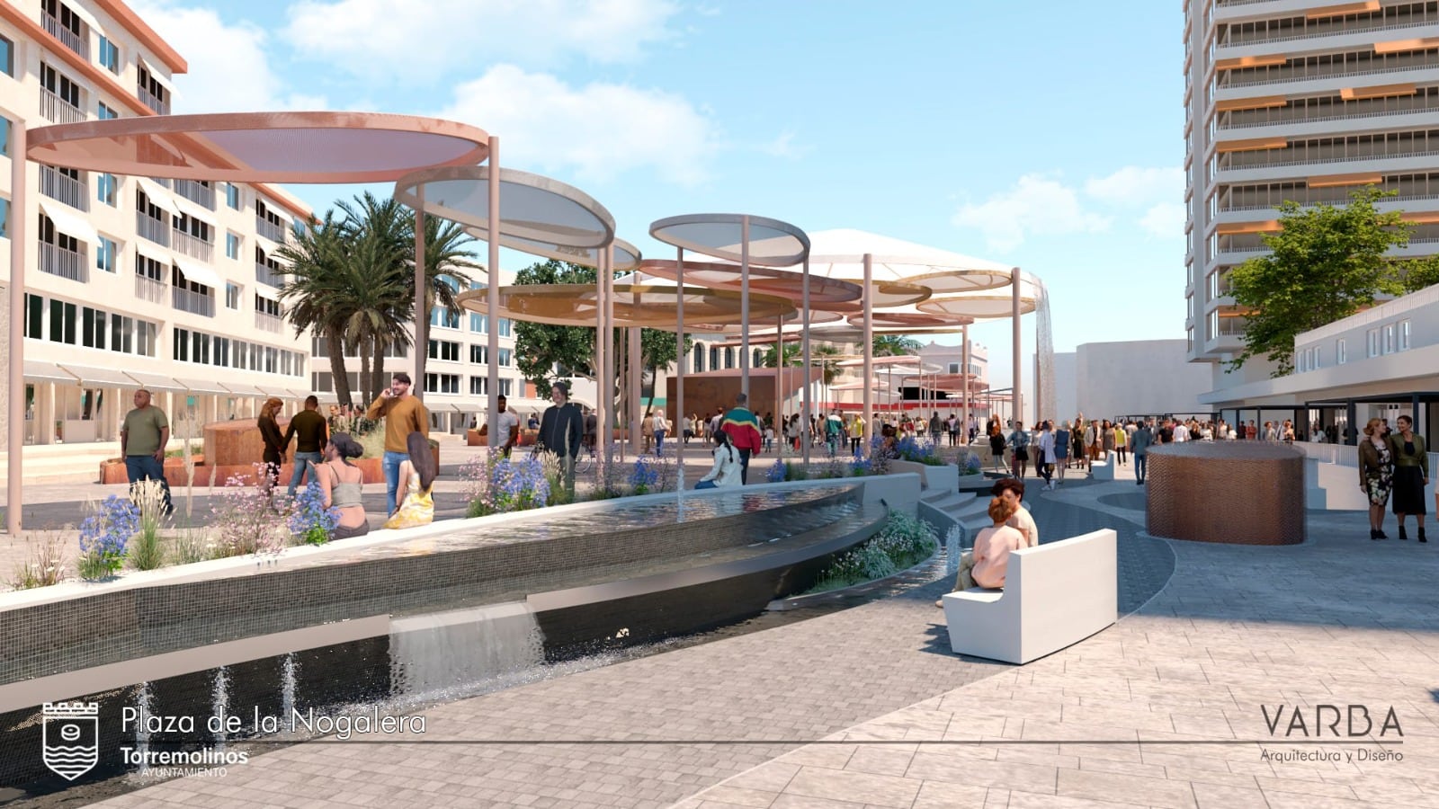 Proyecto de como quedará la Nogalera tras las obras iniciadas ahora en Torremolinos