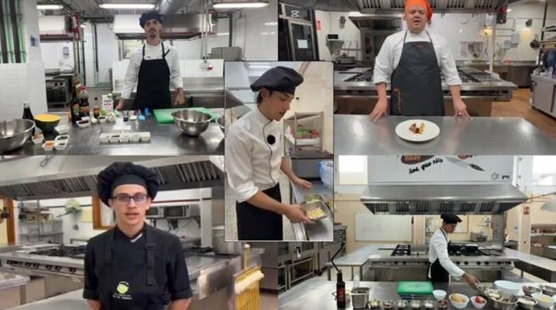 Los cinco alumnos canarios que optan al 'Premio Promesas de la Alta  Cocina'.
