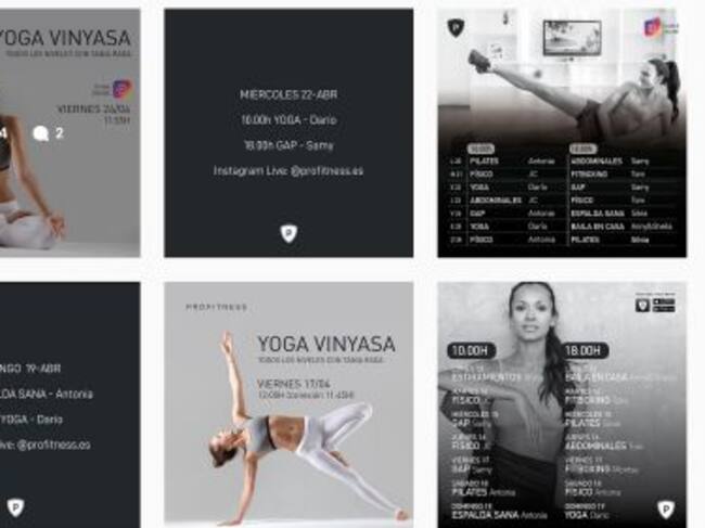Galería Instagram Profitness