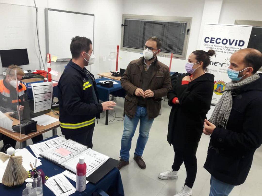 El alcalde de Lorca visita el CECOVID