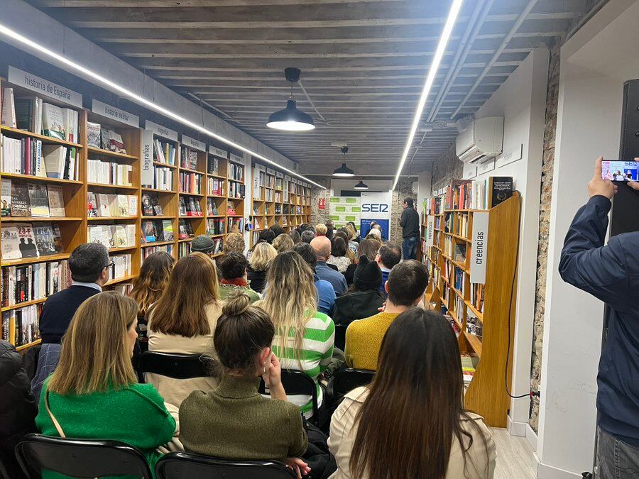 Un momento del acto cultural en el centro de Málaga este viernes