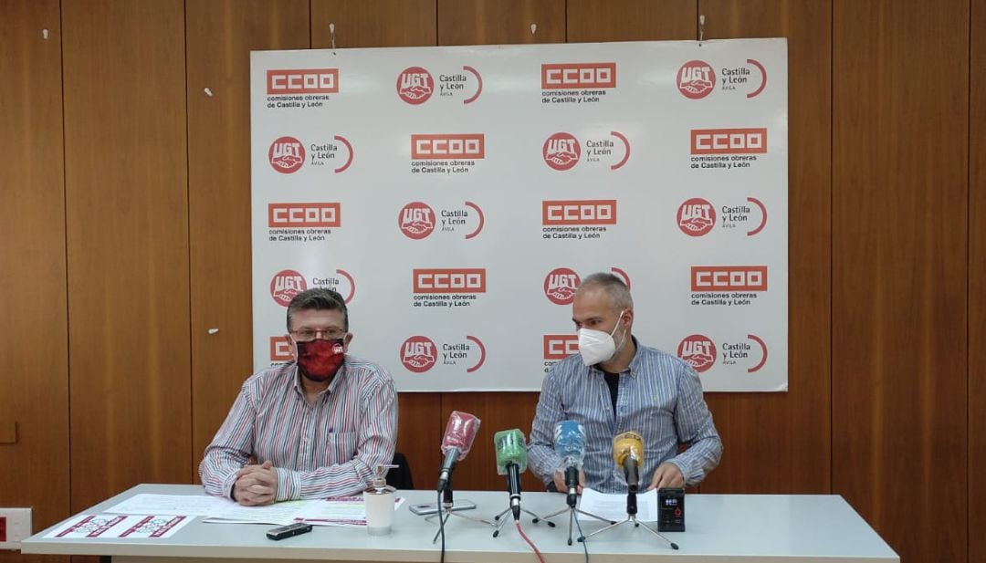Javier García (UGT) y Óscar García (CCOO)