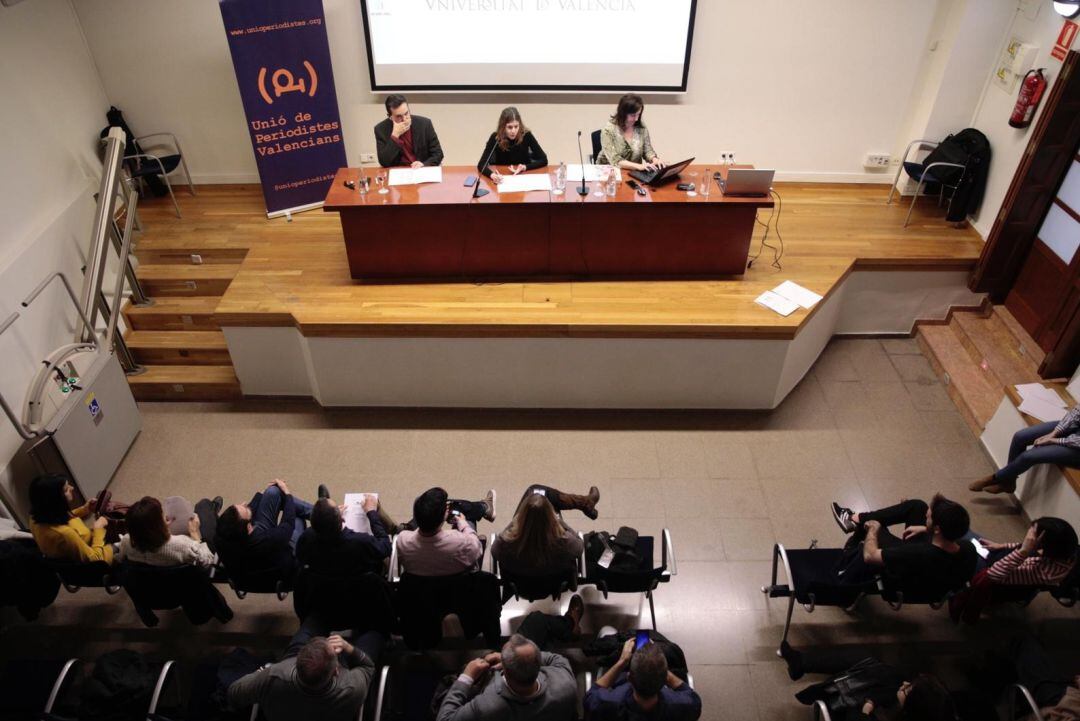 Asamblea de socios de la Unió de Periodistes donde se han votado los Premis Llibertad d&#039;Expressió 2020