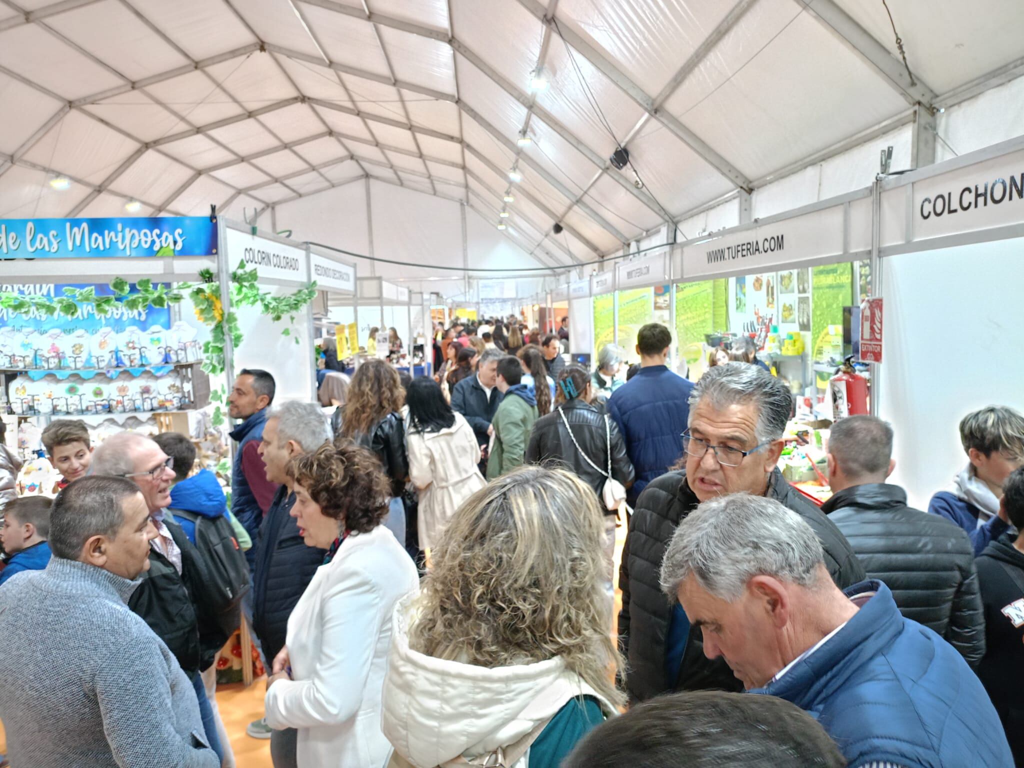 Interior de la Feria de Cuéllar en la tarde del sábado