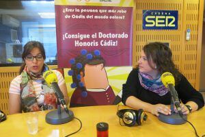 Marisé y María en el Doctorado Honoris Cádiz