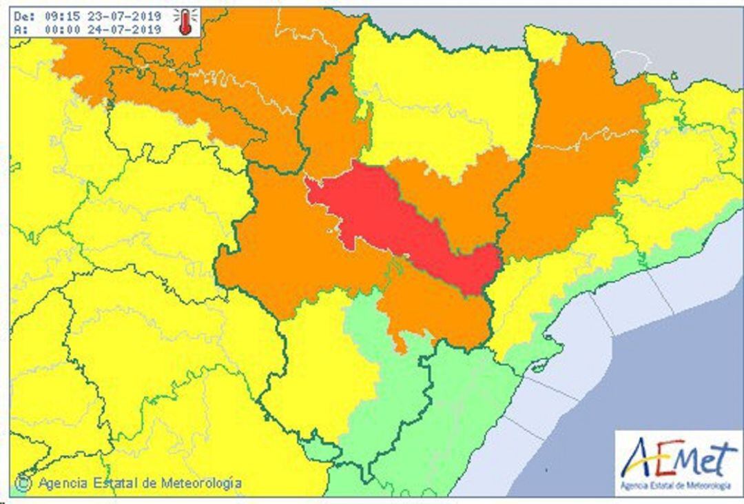La AEMET ha activado la alerta roja por altas temperaturas. 