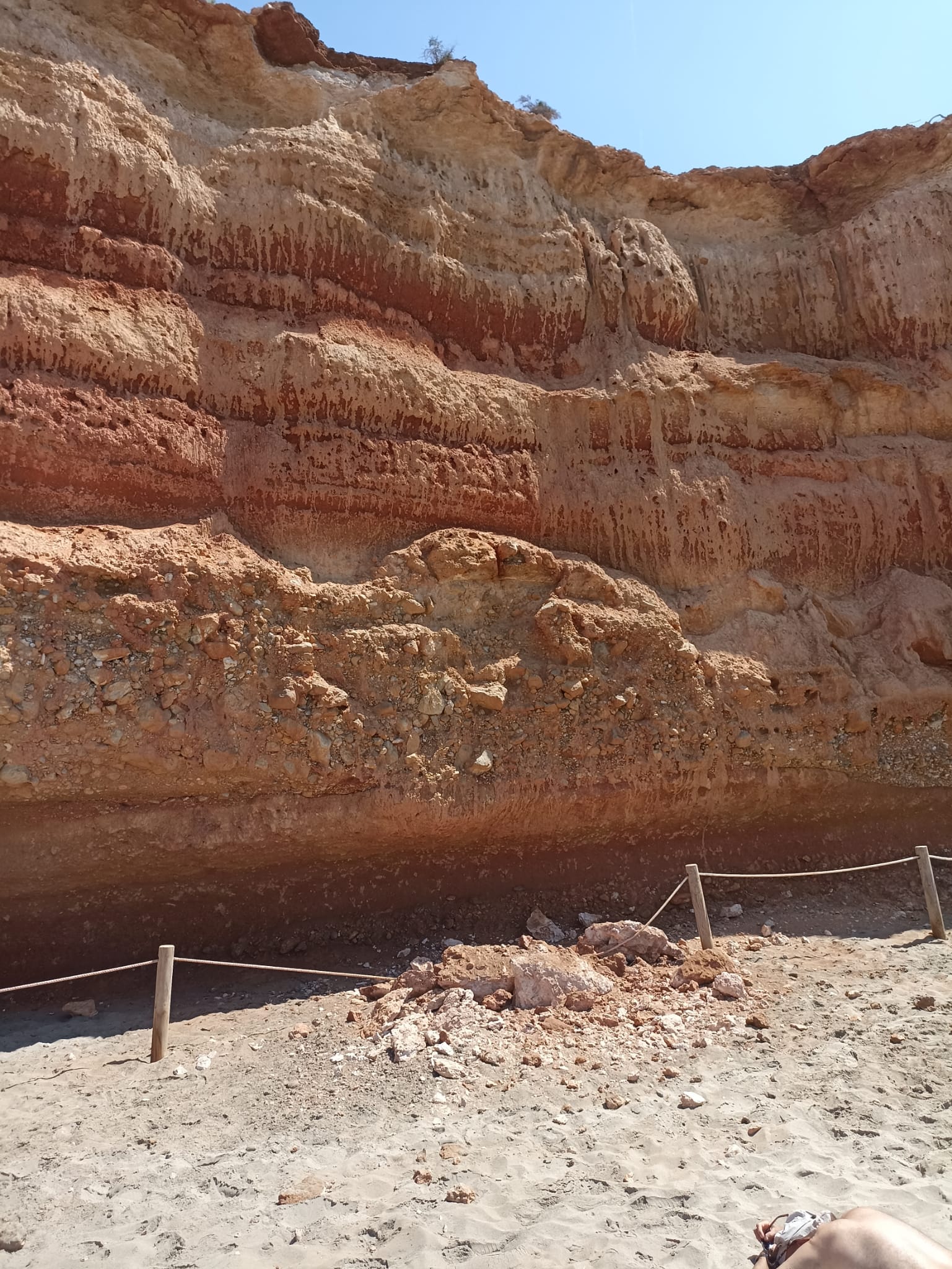 Imagen de la zona donde se han desprendido las rocas