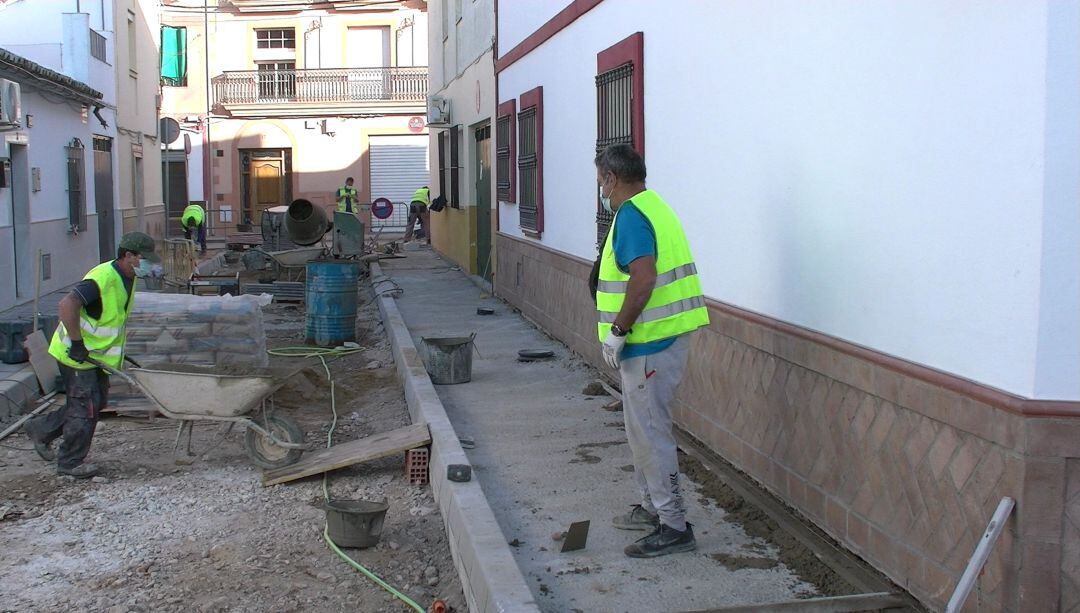 Obras en la calle Macarena