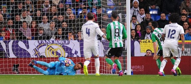 Navas, durante el partido ante el Betis