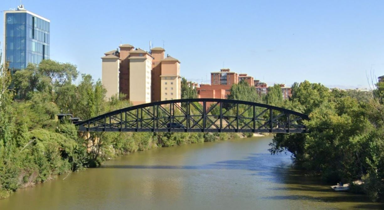 Vista del Puente Colgante, en Valladolid