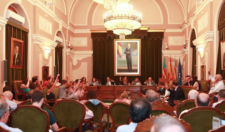 Imagen de archivo del pleno en el Ayuntamiento de Castellón