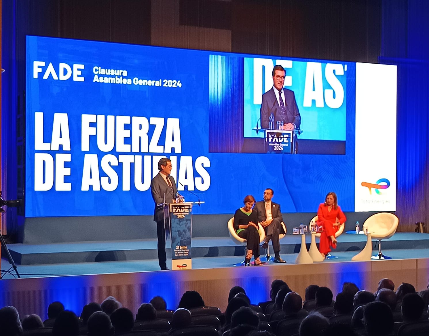 Jornada de clausura de la asamblea general de FADE Asturias en el Palacio de Congresos de Gijón.