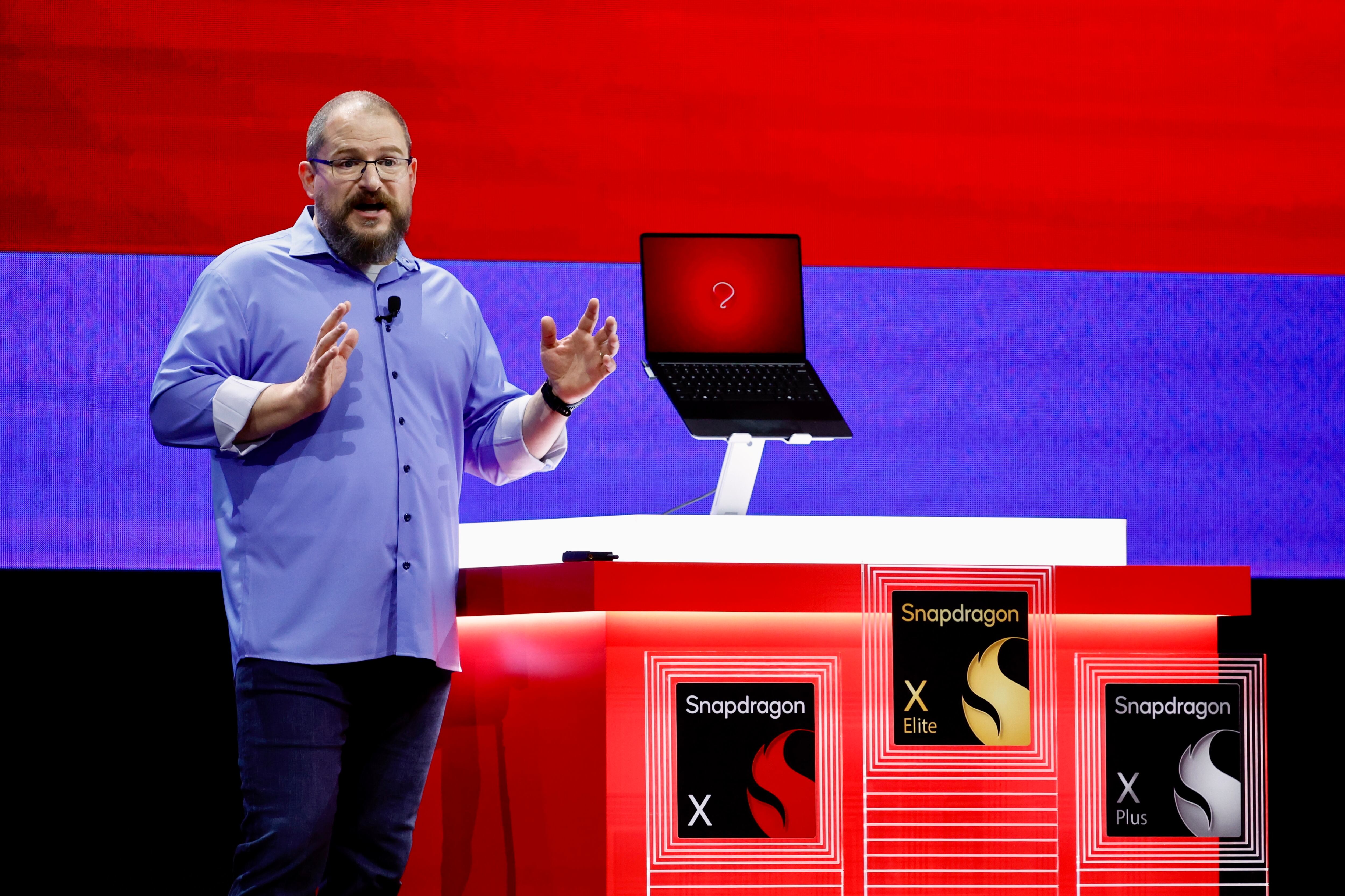 El CEO de Qualcomm durante su presentación de las novedades de Snapdragon