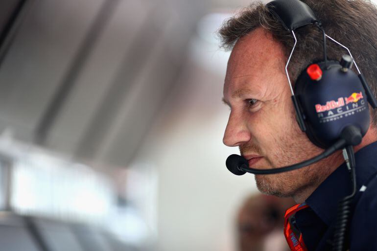 Christian Horner durante el Gran Premio de México. 