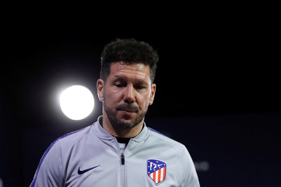 Simeone, al término de la sala de prensa