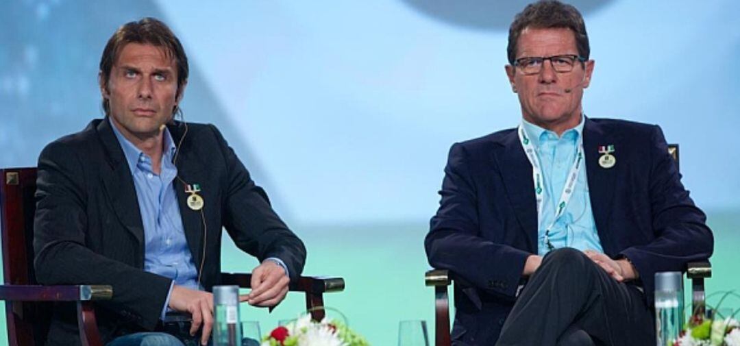 Antonio Conte y Fabio Capello, en un encuentro