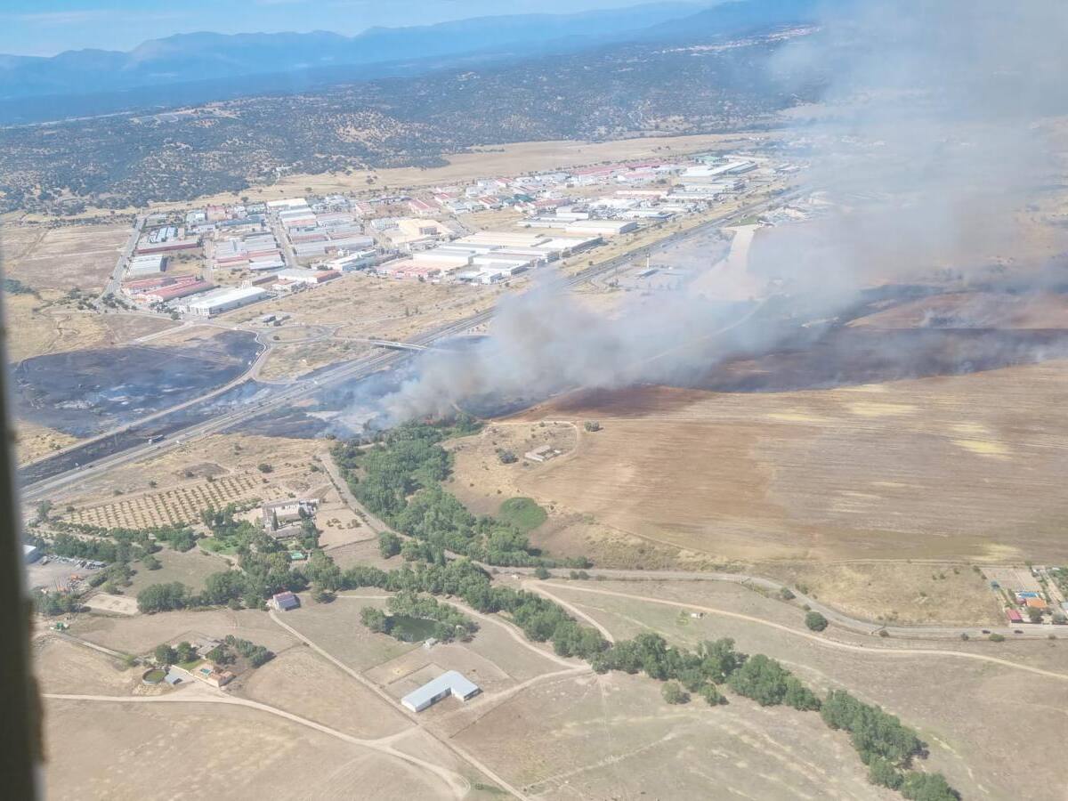 BRIF La Iglesuela se une al incendio forestal en el polígono de Torrehierro en Talavera, para intentar sofocar las llamas