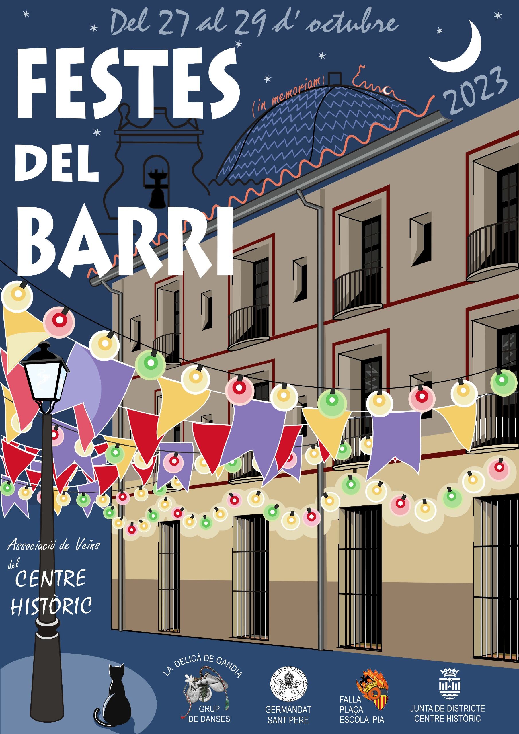 Cartel anunciador de las fiestas del barrio del Centre Històric.