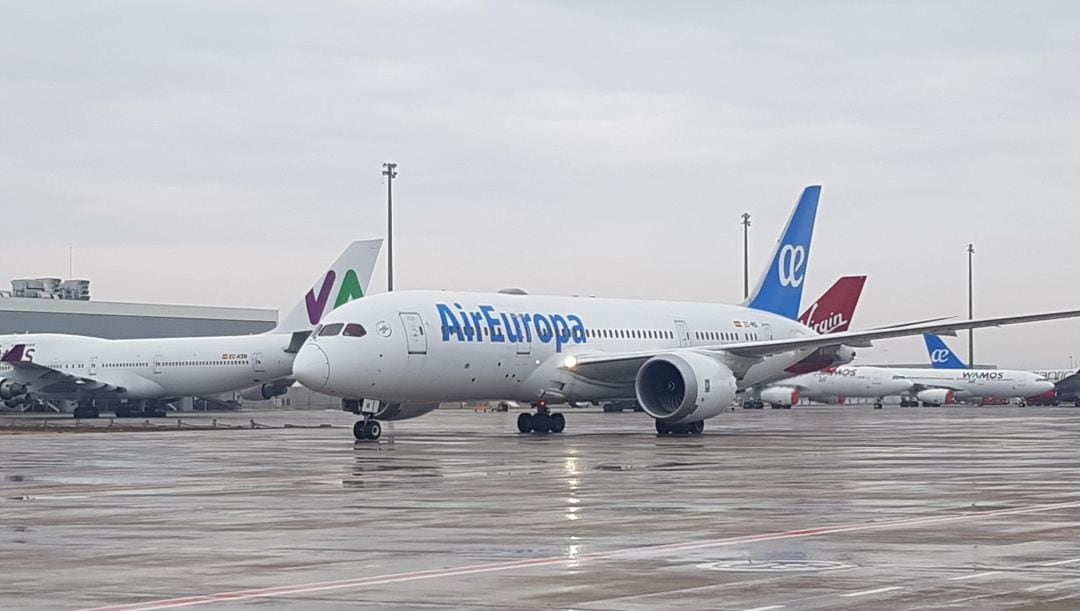 Uno de los últimos aviones de la compañía Air Europa que ha llegado al aeropuerto de Ciudad Real