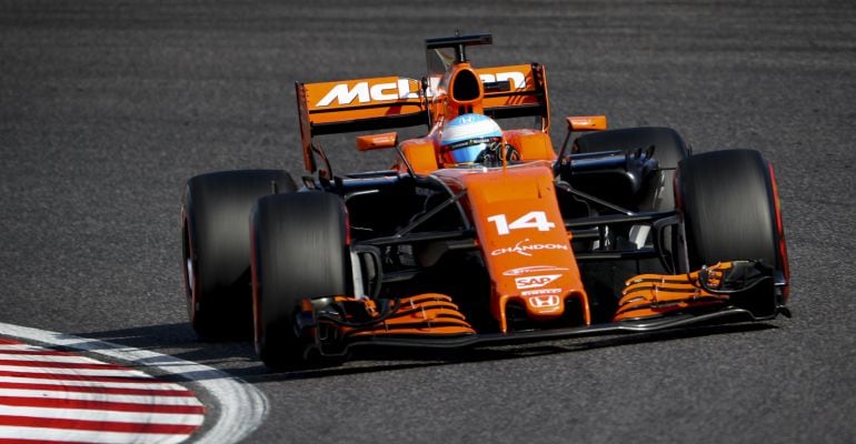 Fernando Alonso, durante los entrenamientos de Austin