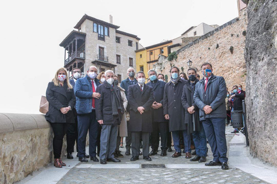 Emiliano García-Page junto al Grupo de Ciudades Patrimonio de la Humanidad