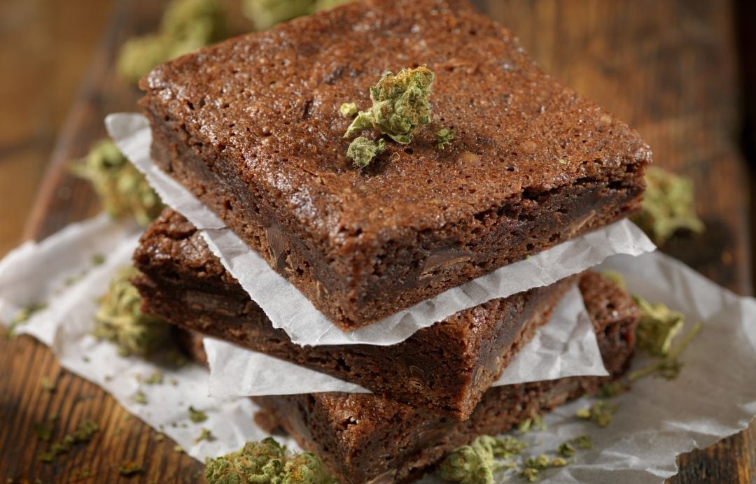 Un brownie de marihuana