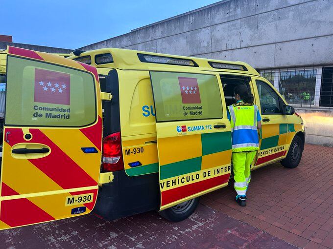 Servicios de emergencias a las puertas del Hospital de Alcorcón