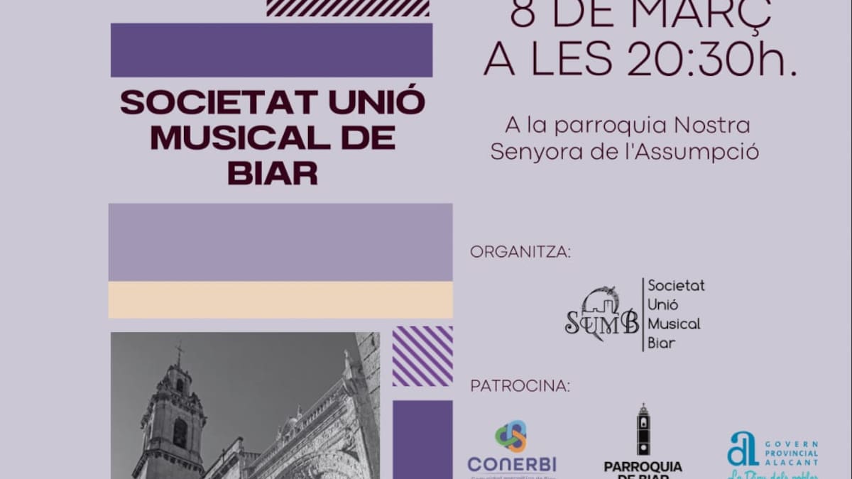 Mari Angeles Bordera, presidenta de la Societat Unió Musical Biar en Radio Villena SER