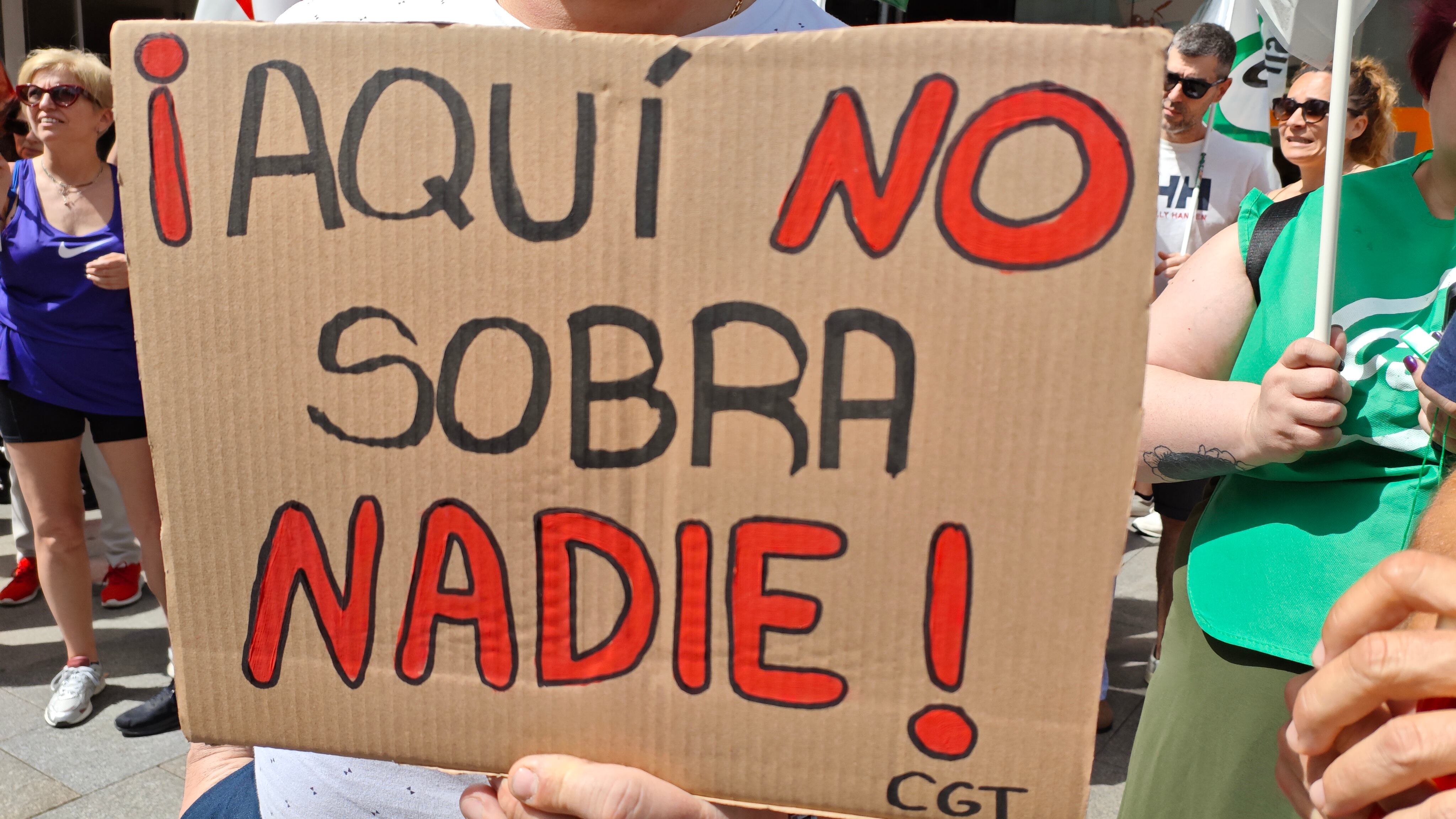 Consignas en la concentración