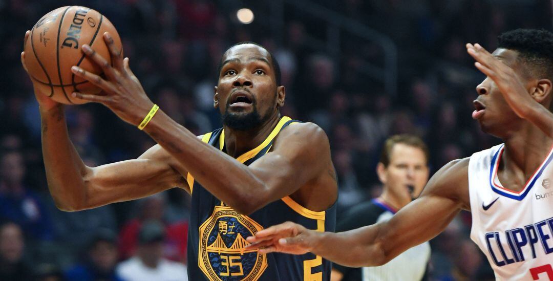 Kevin Durant, durante el partido ante los Clippers