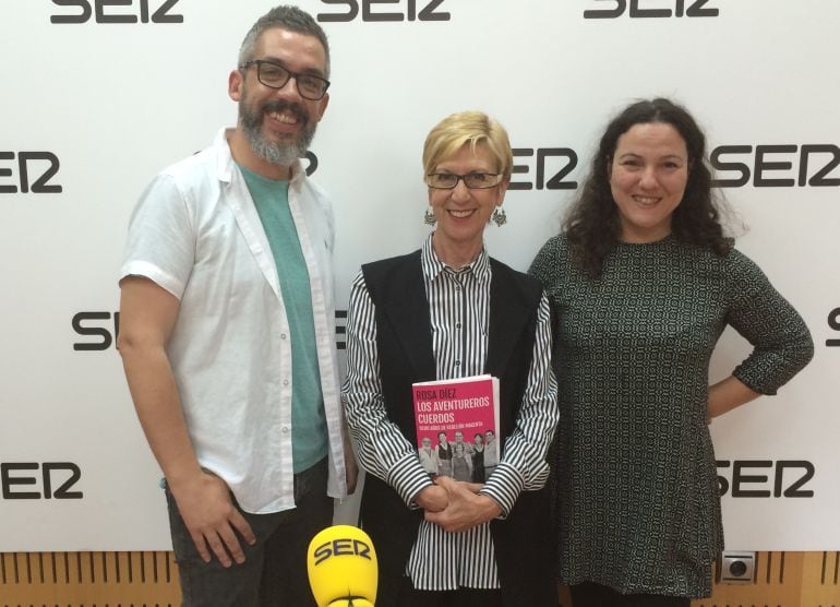 Paco Sánchez, Rosa Díez y Maica Sánchez.