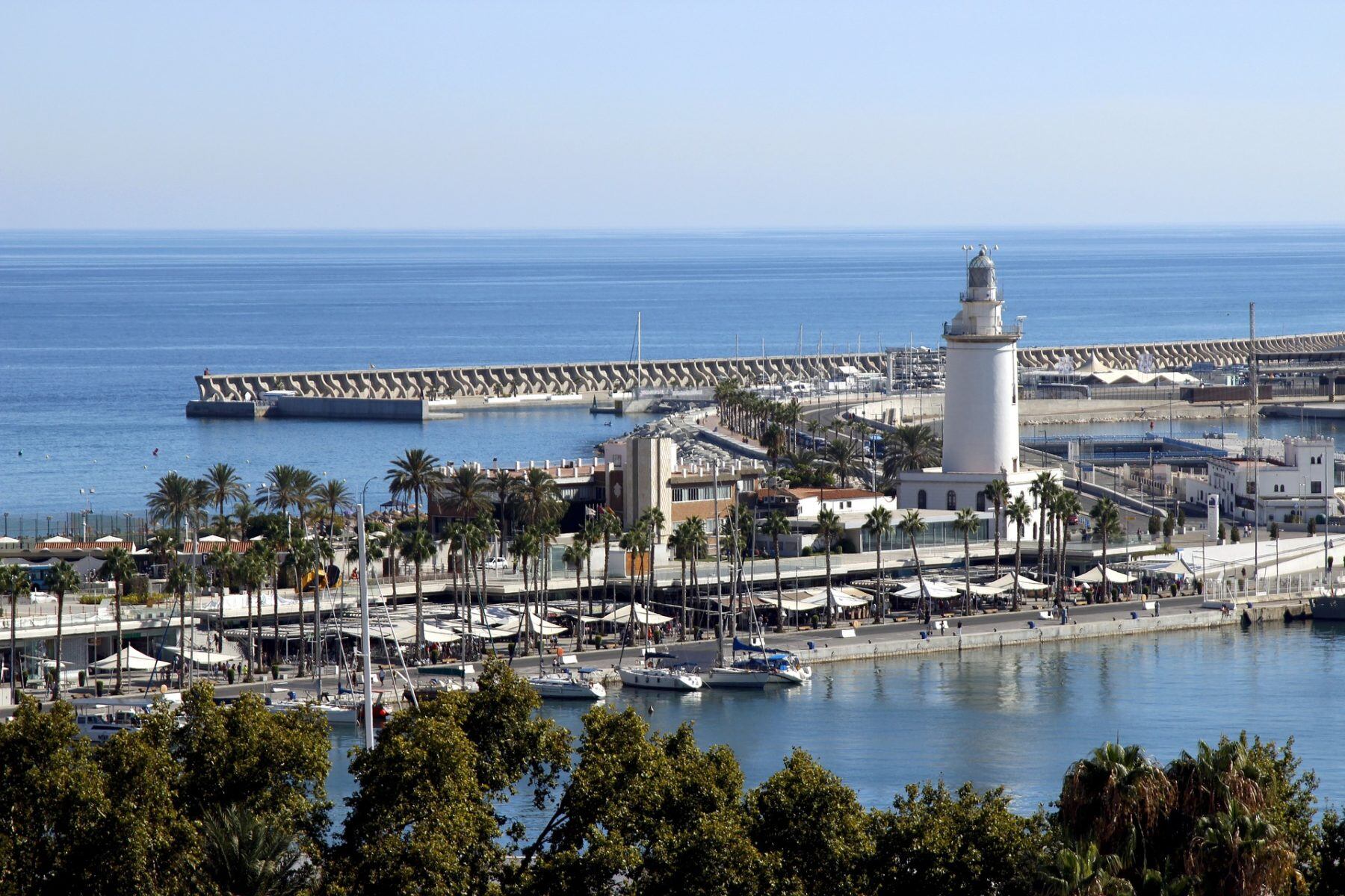 Vista de La Farola de Málaga