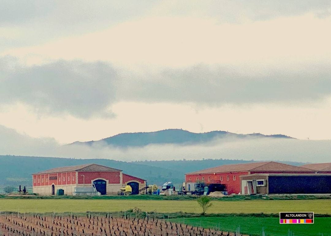 Paisaje de las bodegas en Landete