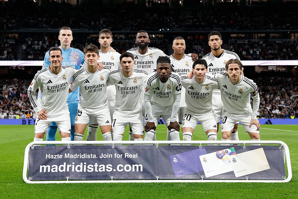 Jugadores del Real Madrid en el partido de LaLiga EA Sports entre el Real Madrid y el CD Leganés.