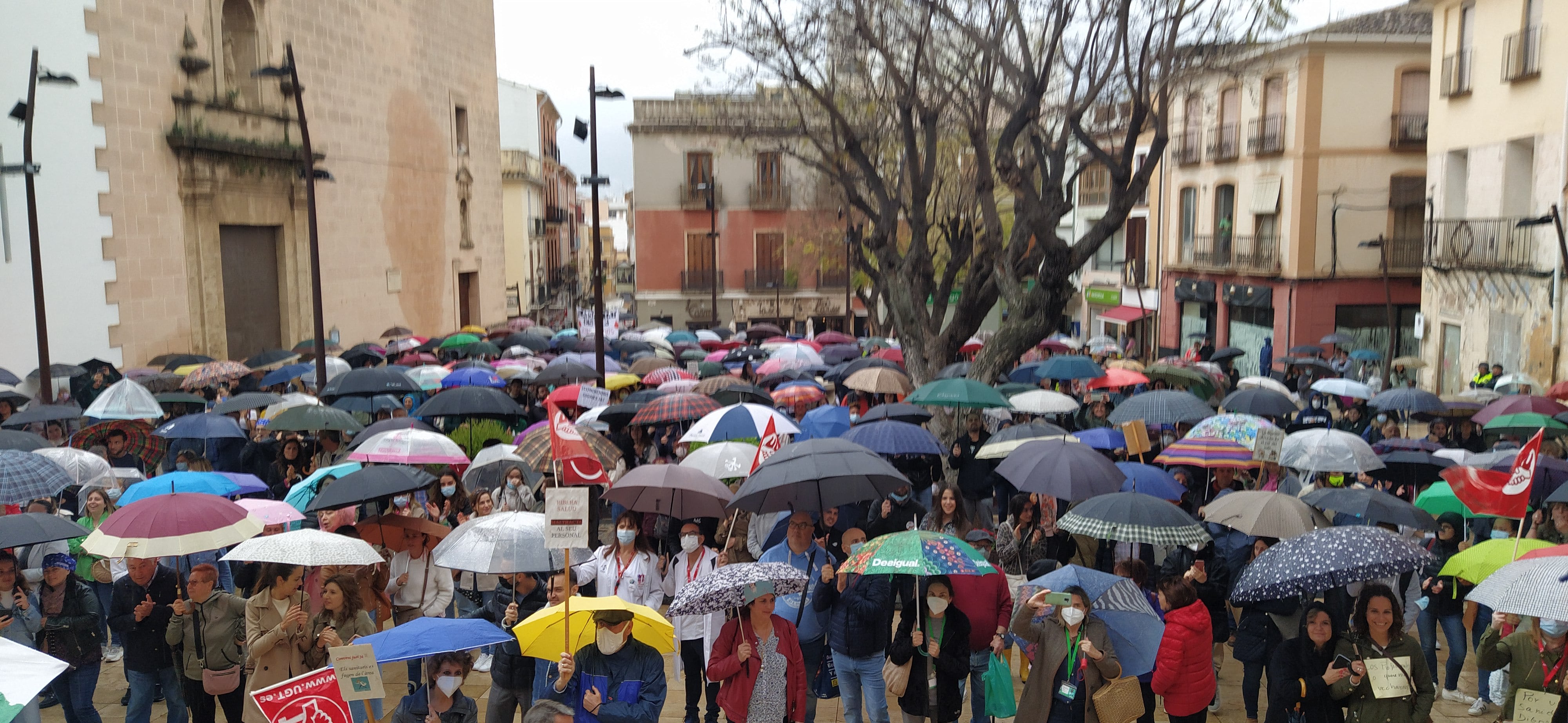 Manifestación de profesionales sanitarios de la Marina Alta.