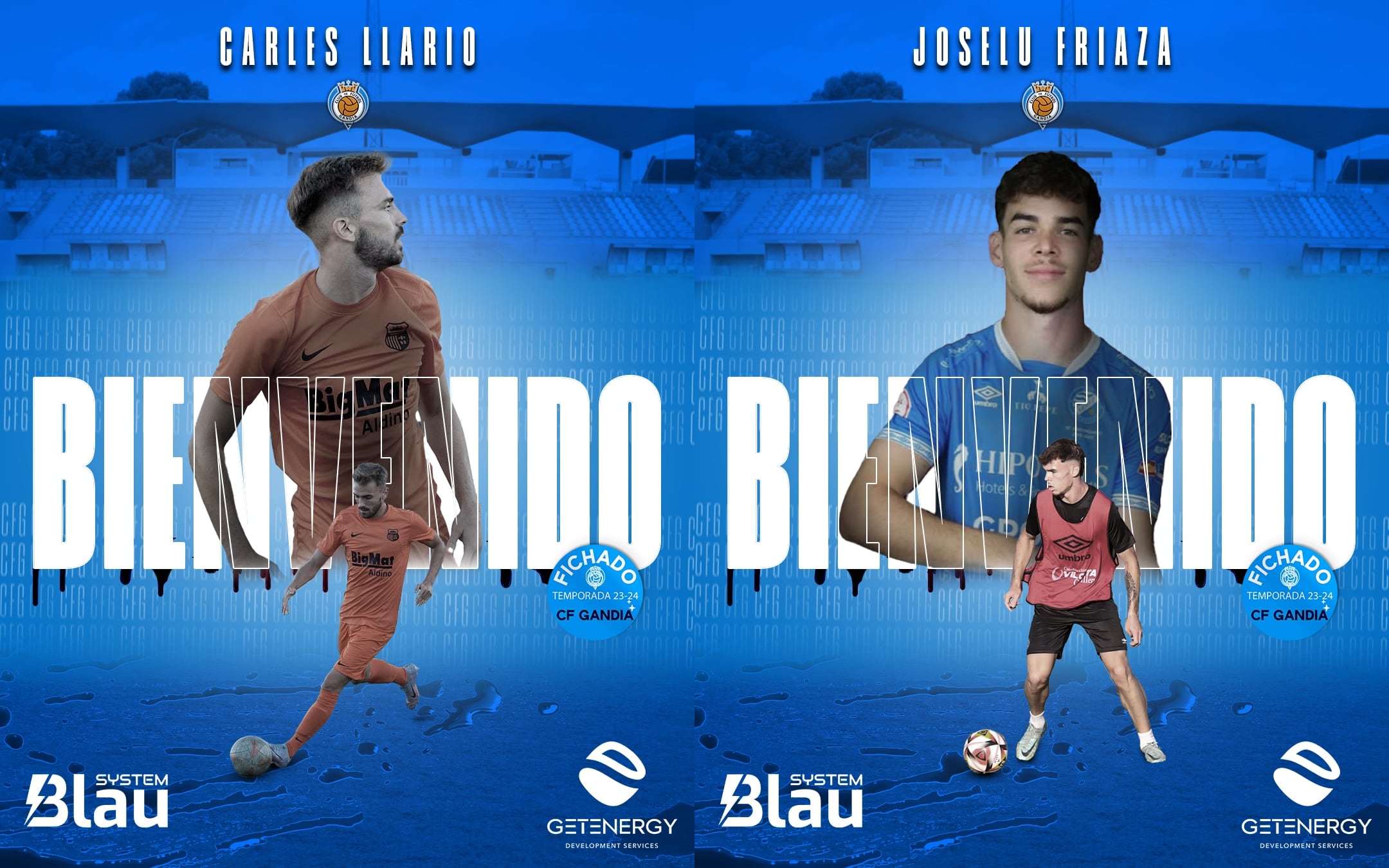 Carles LLario y Joselu Friaza, fichajes del CF Gandia